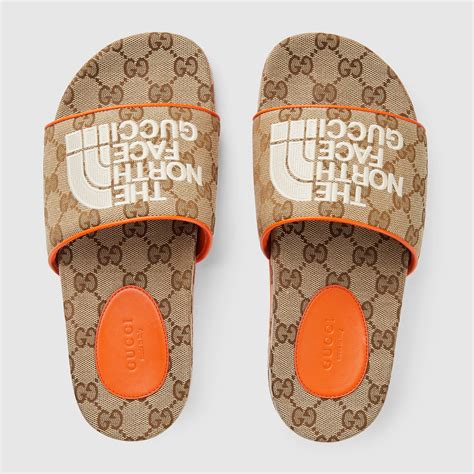 gucci north face slippers|gucci slippers expensive.